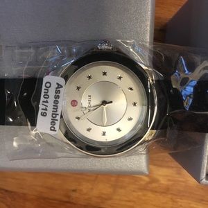 Michele Cape Stainless Steel Silicone-Strap Watch